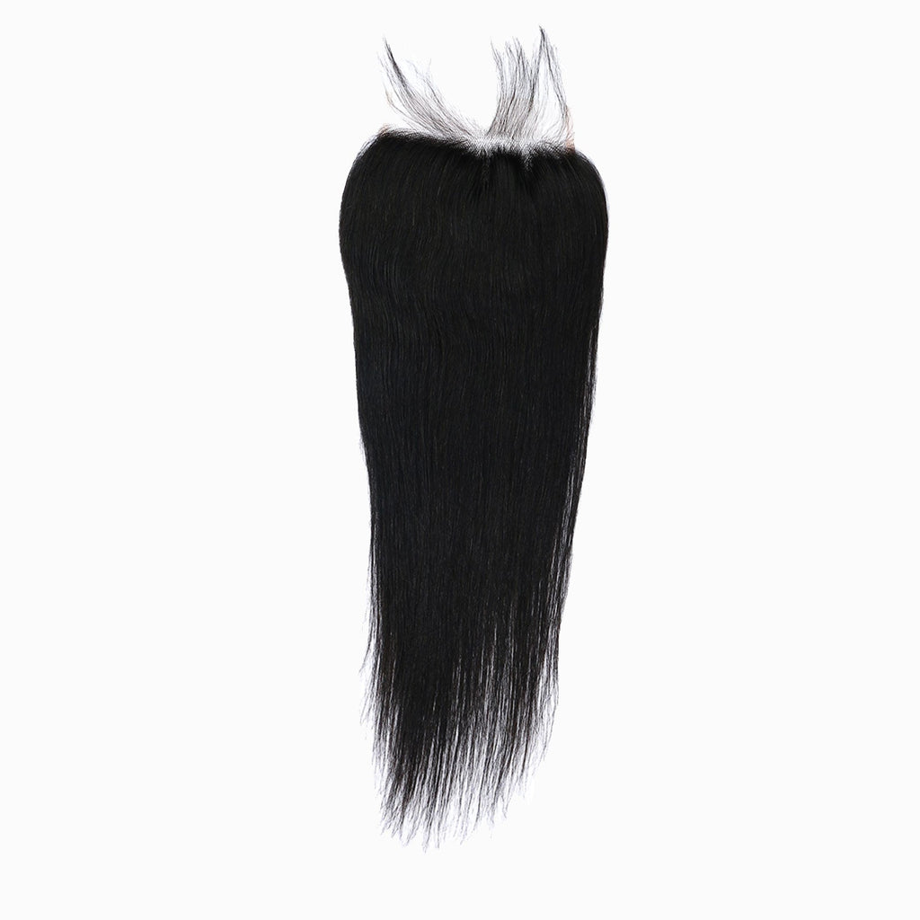StariaHair 14-20 Inch Transparent Lace Closure Straight 4"x4" #1B