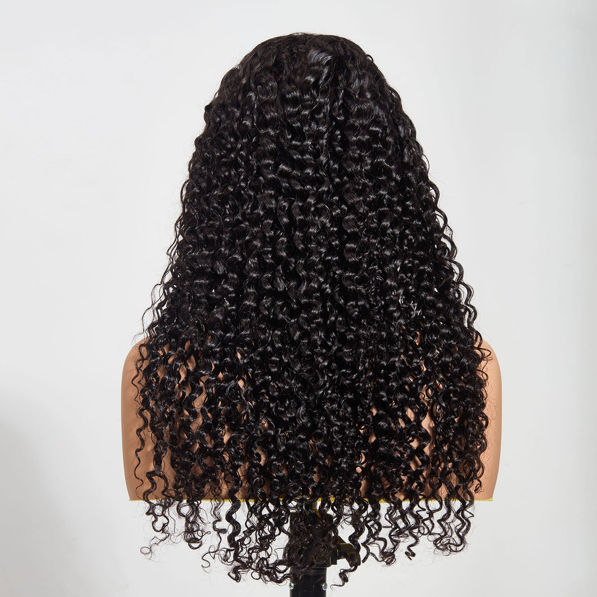 StariaHair 13"x4" Water Wave 150% Transparent Lace Frontal Wig #1B
