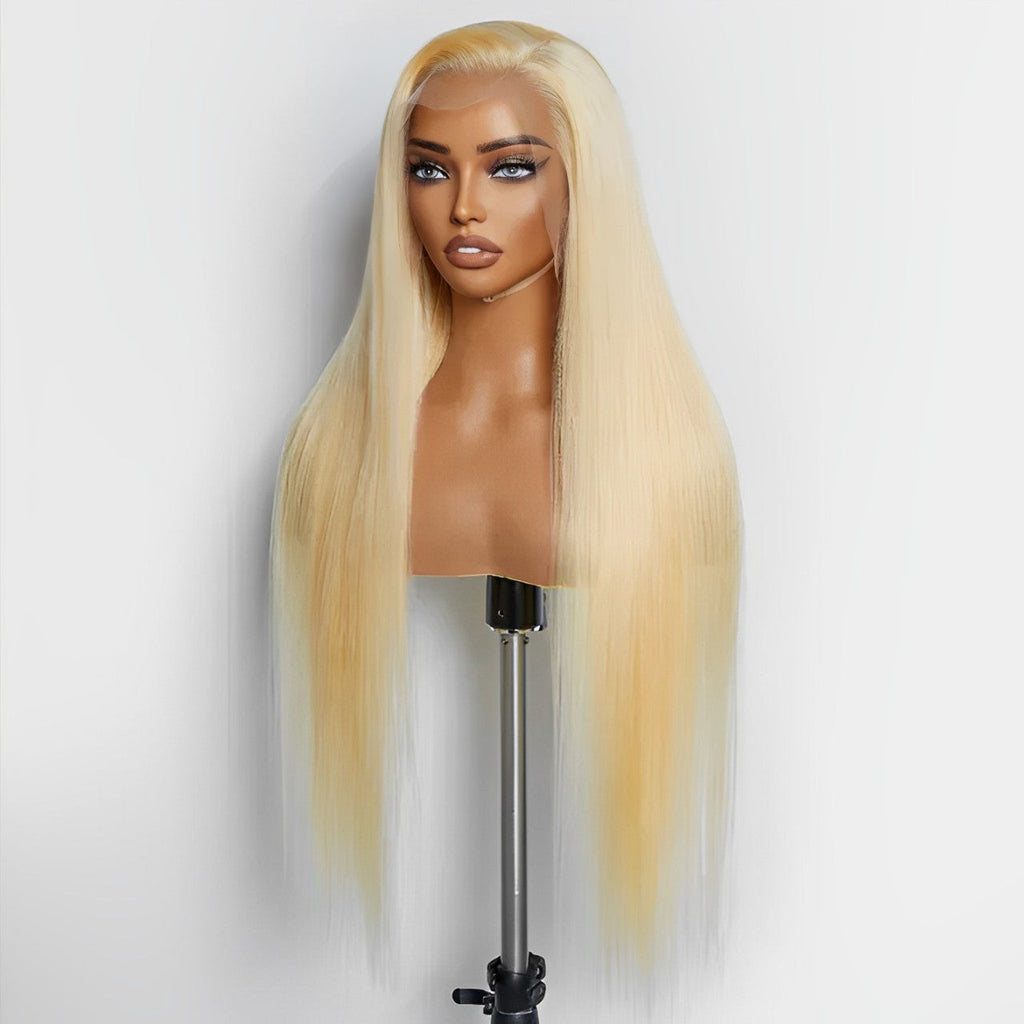 StariaHair #613 Blonde 13"x4" Straight Transparent Lace Frontal Wigs 150%