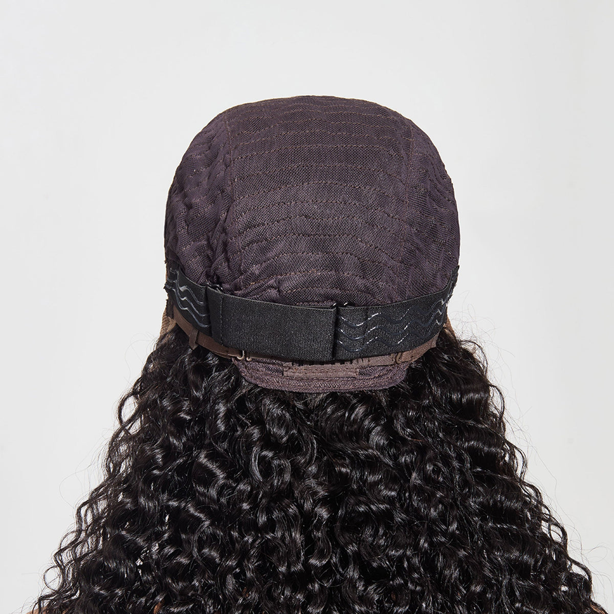 StariaHair 13"x4" Water Wave 200% Transparent Lace Frontal Wig #1B