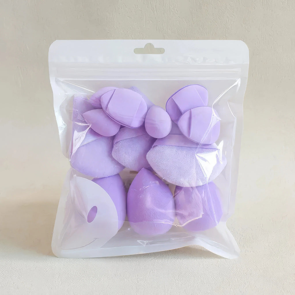 12-Piece Purple Makeup Sponge Set | Multipack of Latex-Free Beauty Blenders for Flawless Foundation