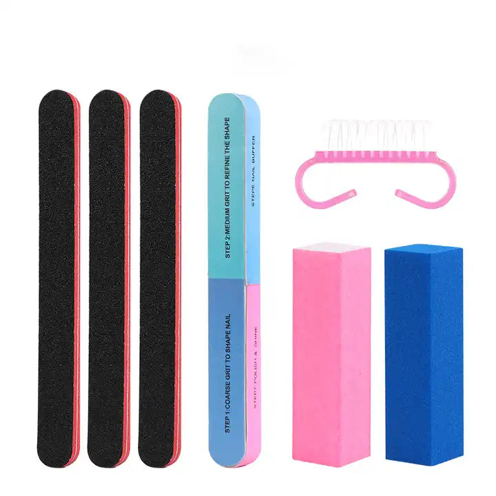 Multi Faces Nail Files | Nail Files Buffer Shiner, Six-Sided Polishing File Nail Tool Polisher, Professional Art