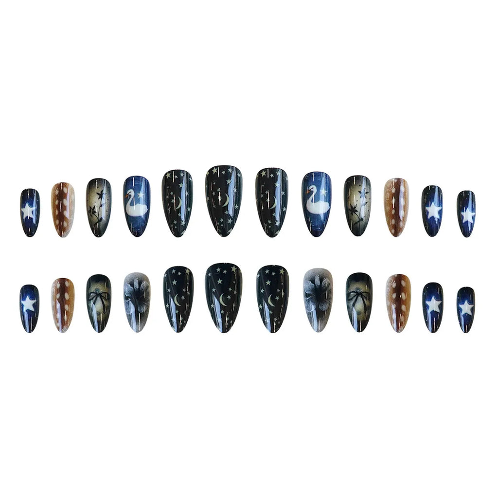 24 pcs Press On Nails Y2K Styles