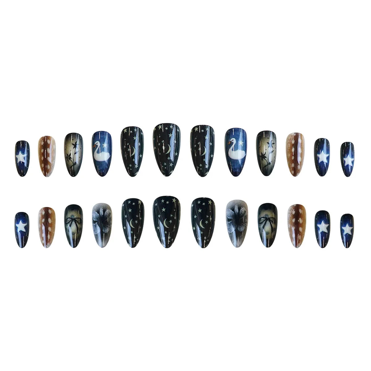 24 pcs Press On Nails Y2K Styles