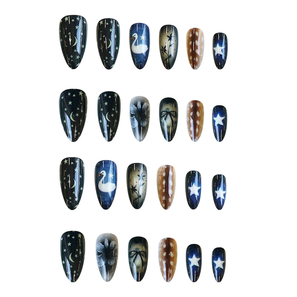 24 pcs Press On Nails Y2K Styles