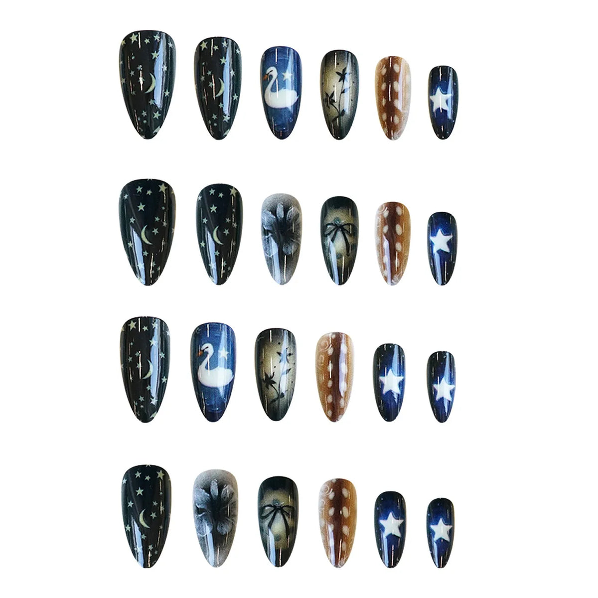 24 pcs Press On Nails Y2K Styles