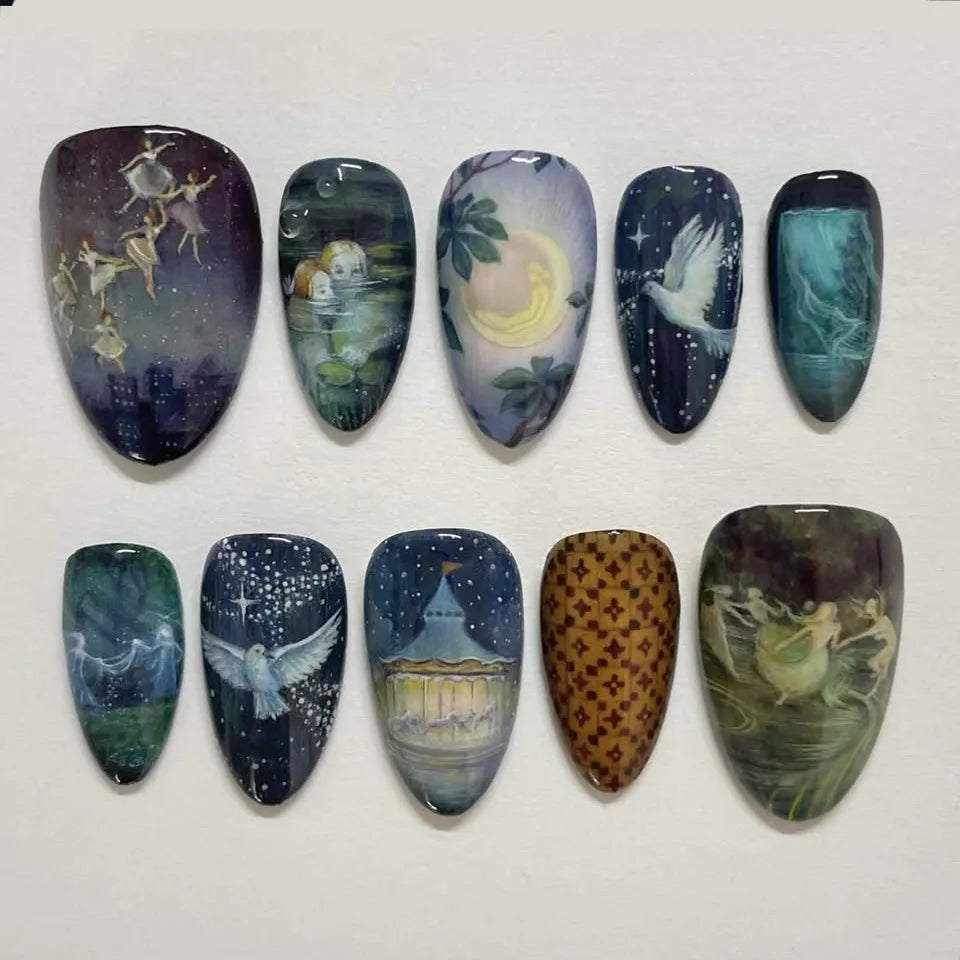 24 pcs Press On Nails Y2K Styles
