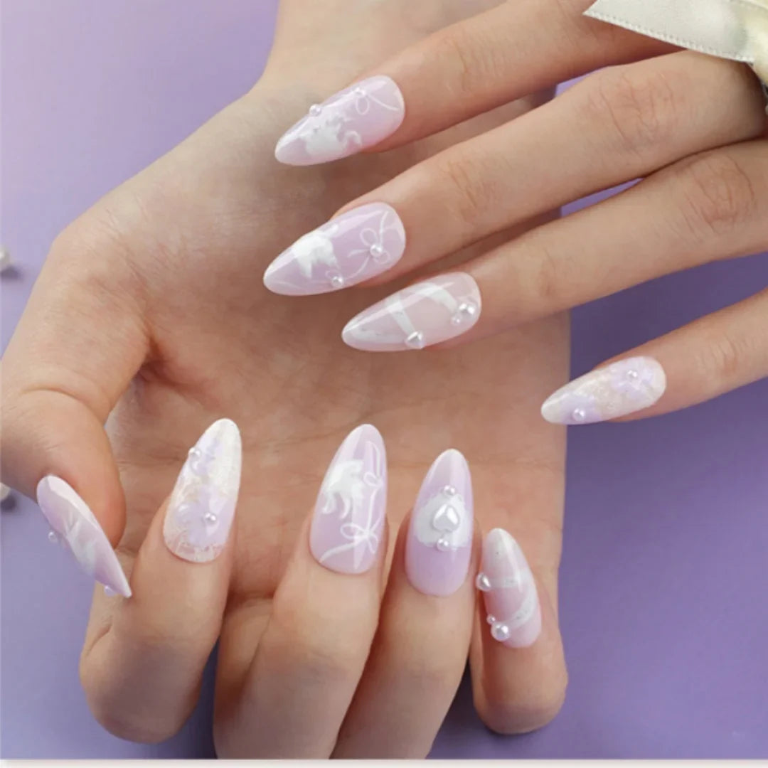 24 pcs Press On Nails Y2K Styles