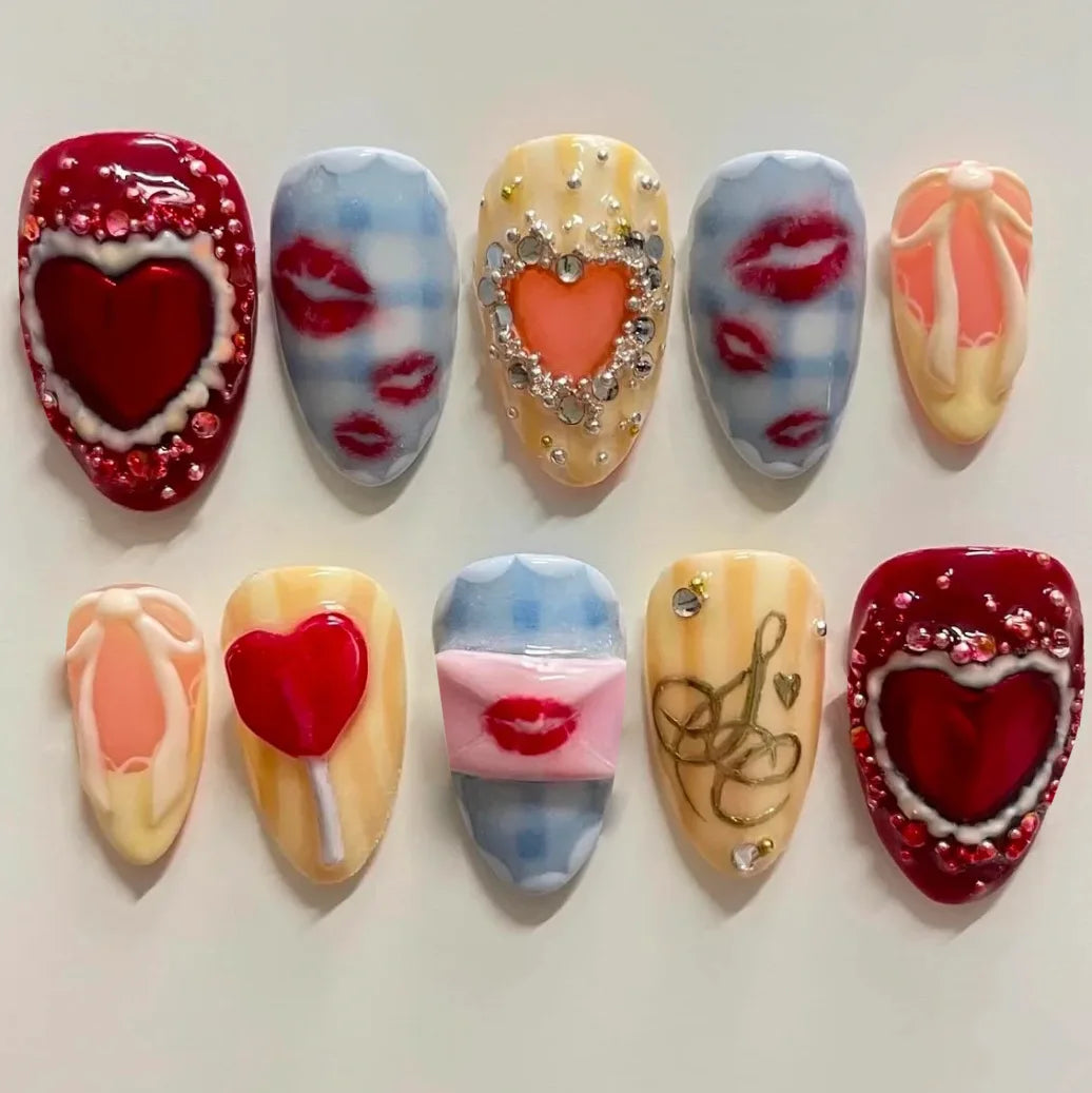 24 pcs Press On Nails Y2K Styles