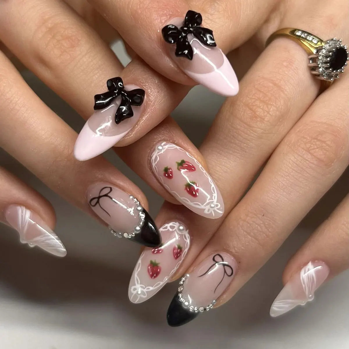 24 pcs Press On Nails Y2K Styles