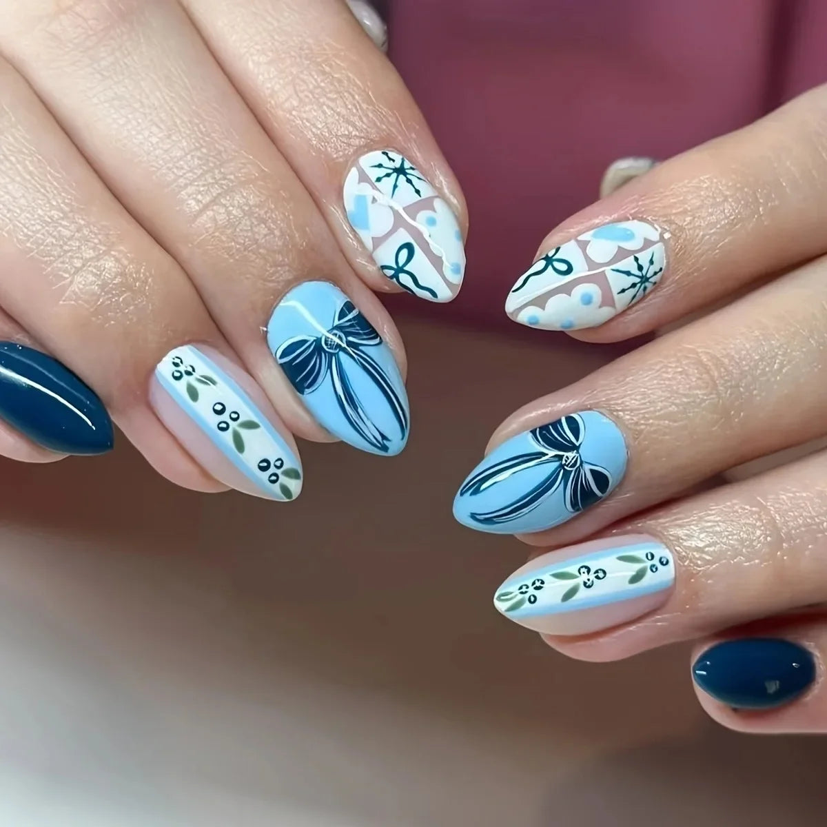24 pcs Press On Nails Y2K Styles