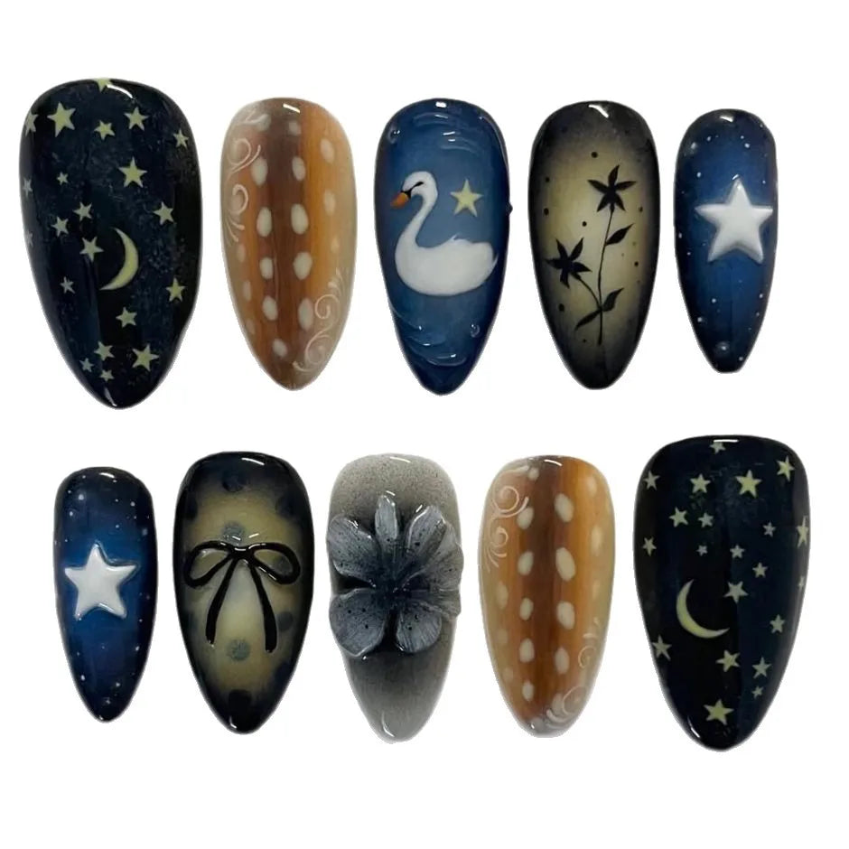 24 pcs Press On Nails Y2K Styles