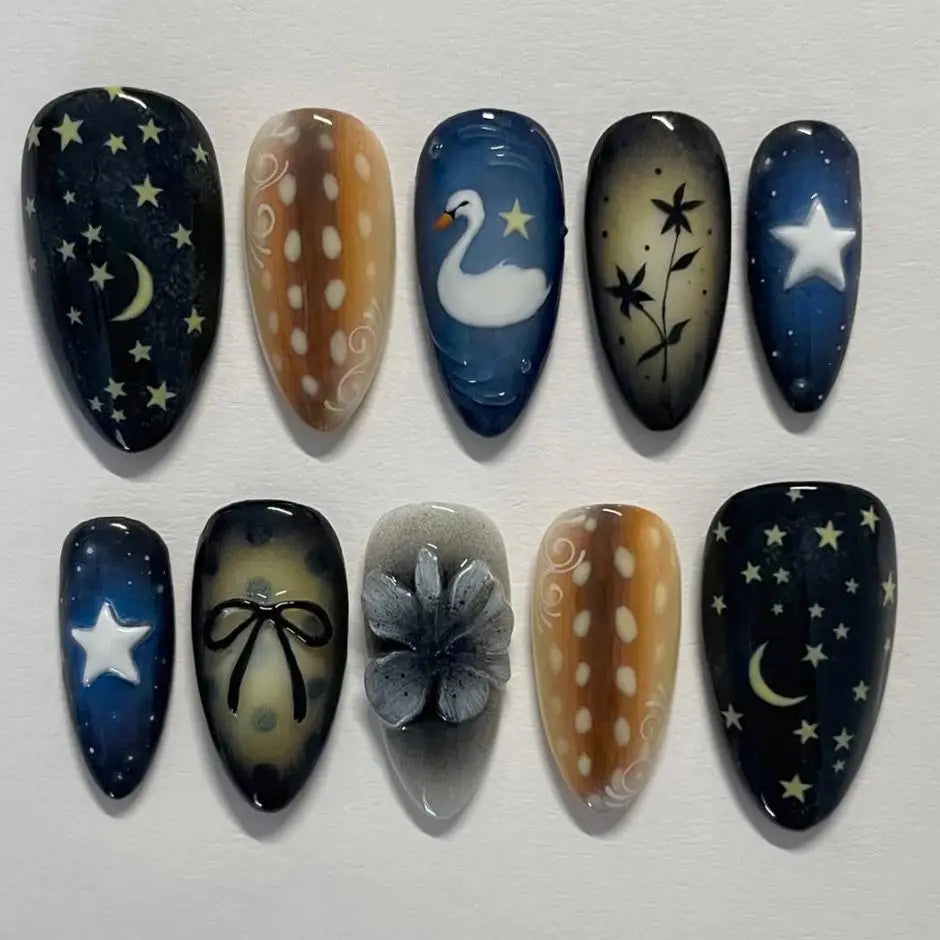 24 pcs Press On Nails Y2K Styles