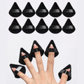 10Pcs Mini Triangle Shape Velvet Powder Puffs, Soft Makeup Blender Sponges for Face Contouring, Eyes & Corners
