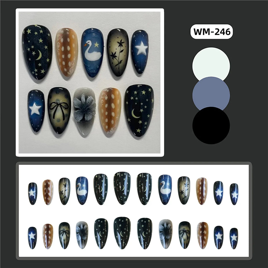 24 pcs Press On Nails Y2K Styles