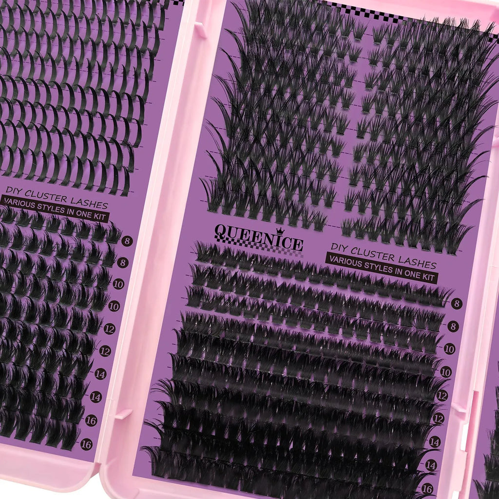 Updated False Eyelash Extension 6 Mixed Styles Fluffy Voluminous Cat eye Spiky lash extensions