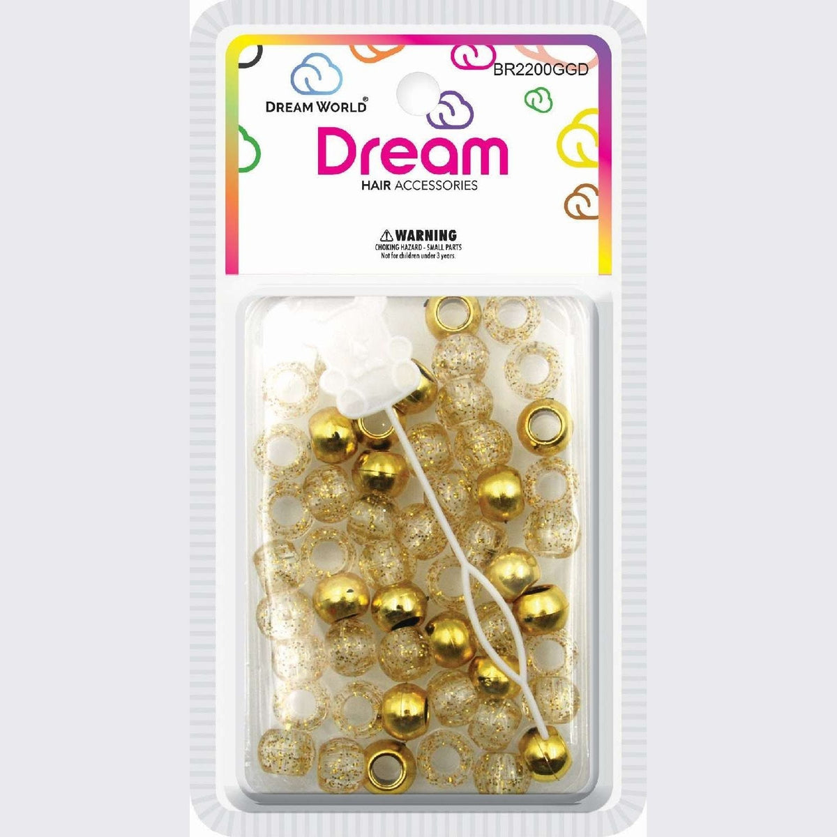 Chloe Bead 2200 Round Glitter Gold Assort