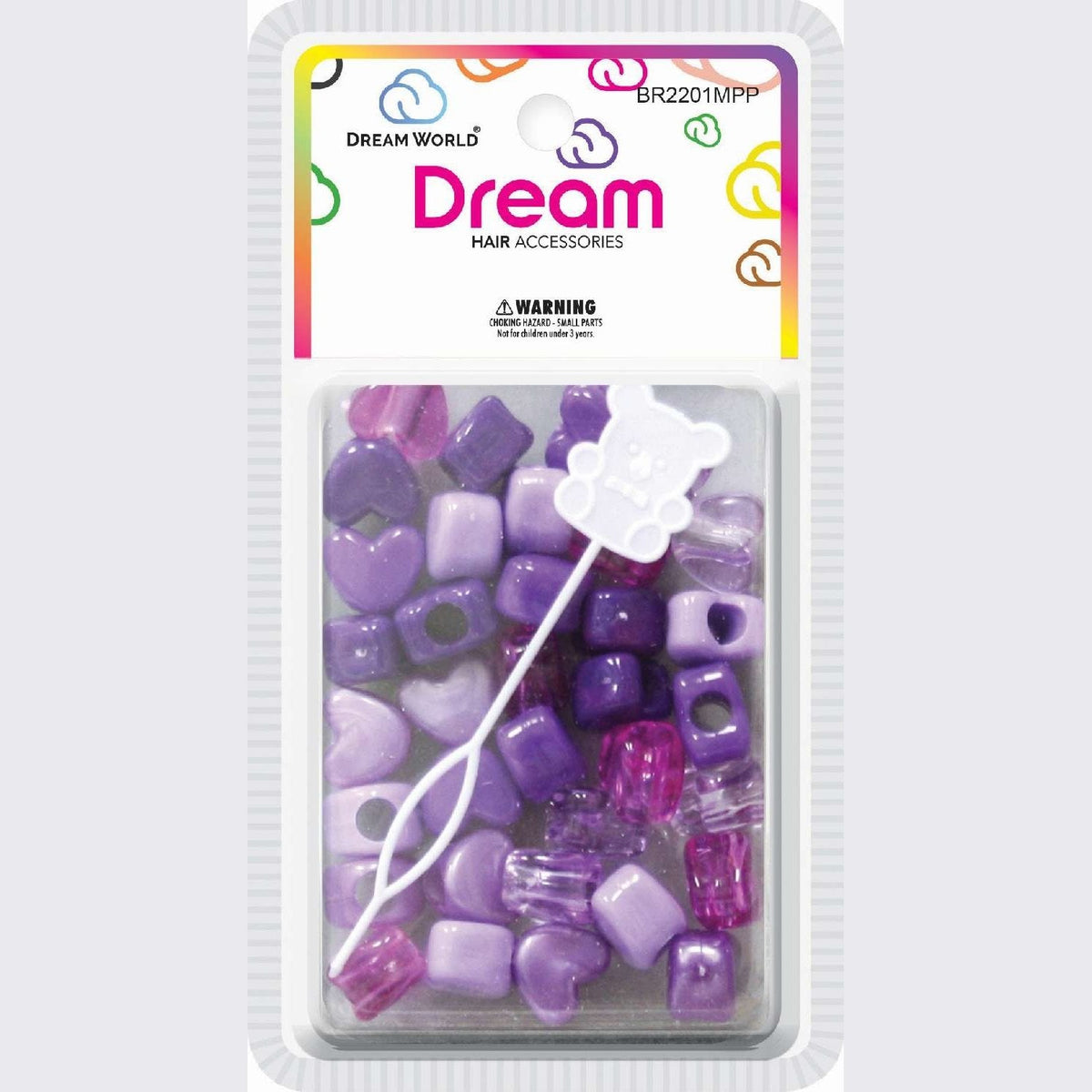 Chloe Bead Heart Big Purple