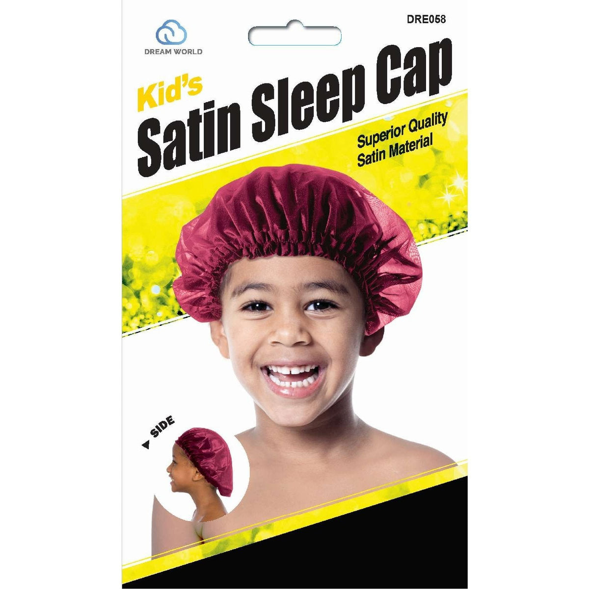 Dream Kid-Satin Sleep Cap — Black