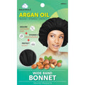 Dream Argan Oil Satin Bonnet Cap Extra Large — Black